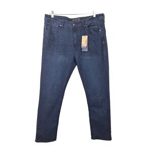 Nickel & Iron Mens Dark Wash Soft Touch Straight Leg Jeans 36x30 NWT